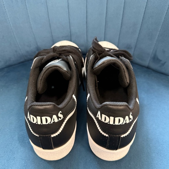 Adidas Superstar GX5257 Black White Blue Bird Men’s 8.5 - Picture 4 of 6